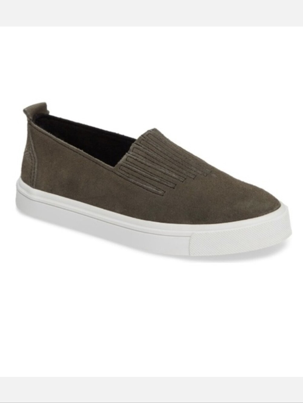 MINNETONKA Gabi Suede Leather Slip On Sneakers Gray Womens Size 8